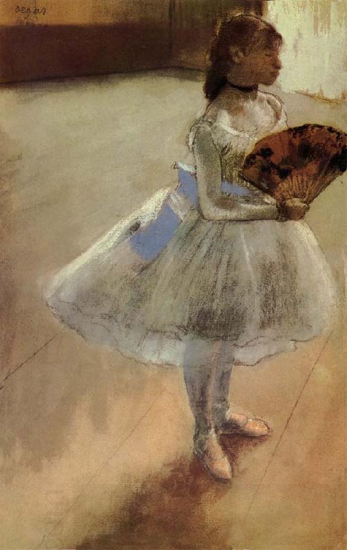Edgar Degas The actress holding fan China oil painting art